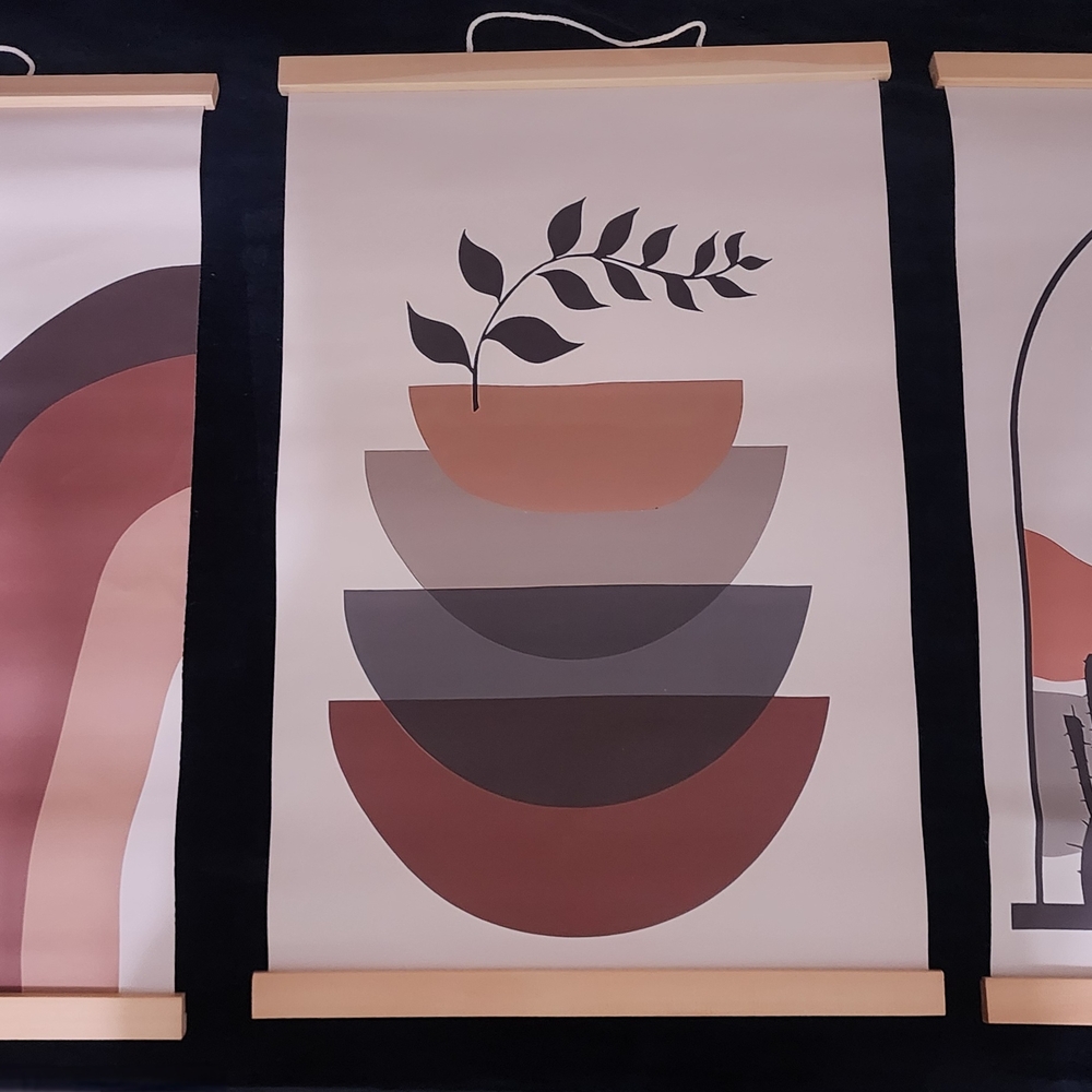Abstract Wall Art with Earth Tones